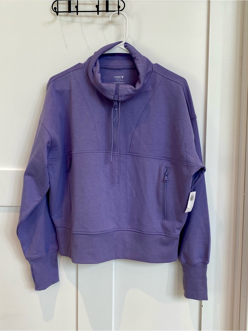 Old Navy Lavender Half-Zip Turtleneck Sweatshirt
